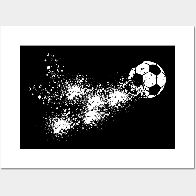 Soccer Dispersion Slow Motion Effect Wall Art by HBfunshirts